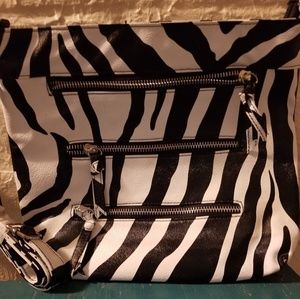 New zebra print purse